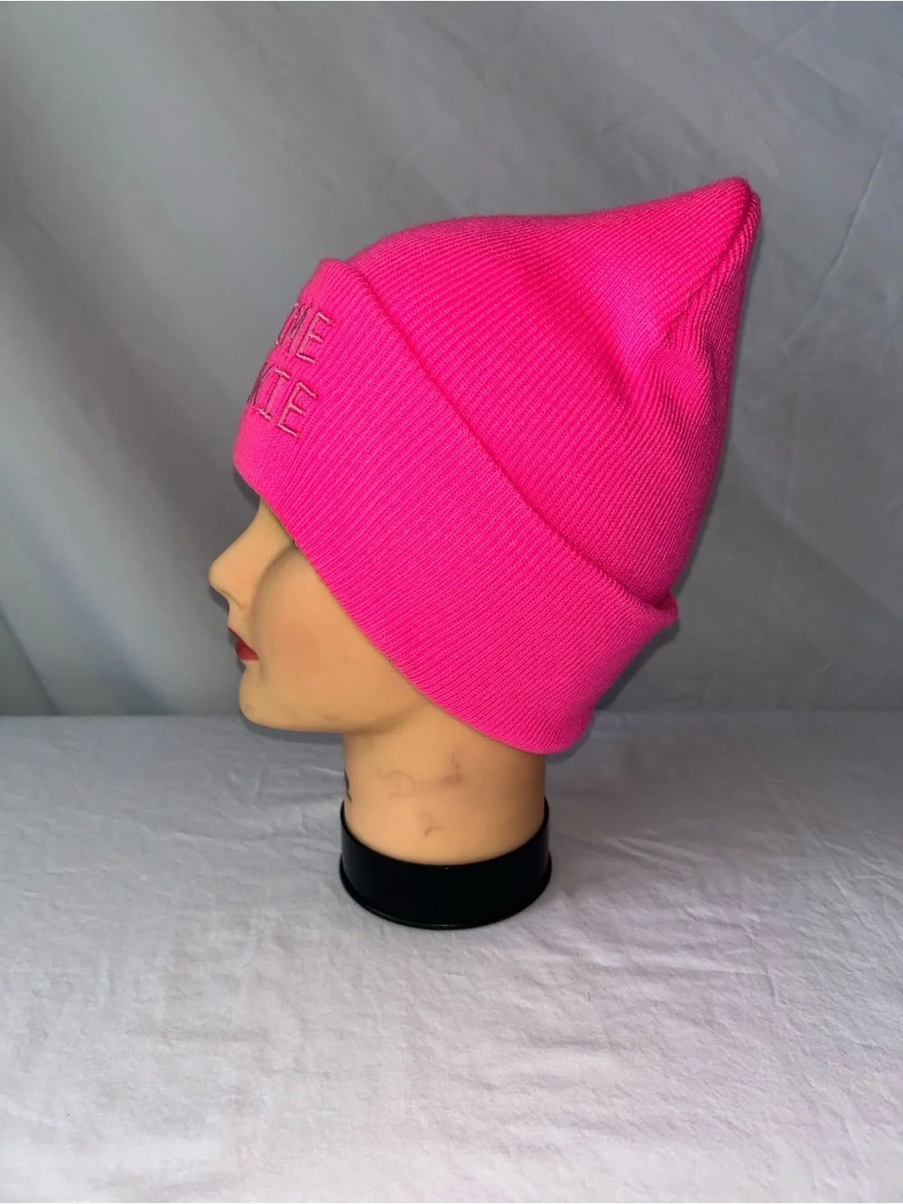 Crime Junkie Hot Pink Knit 100% Acrylic Long Beanie for Podcast Fans